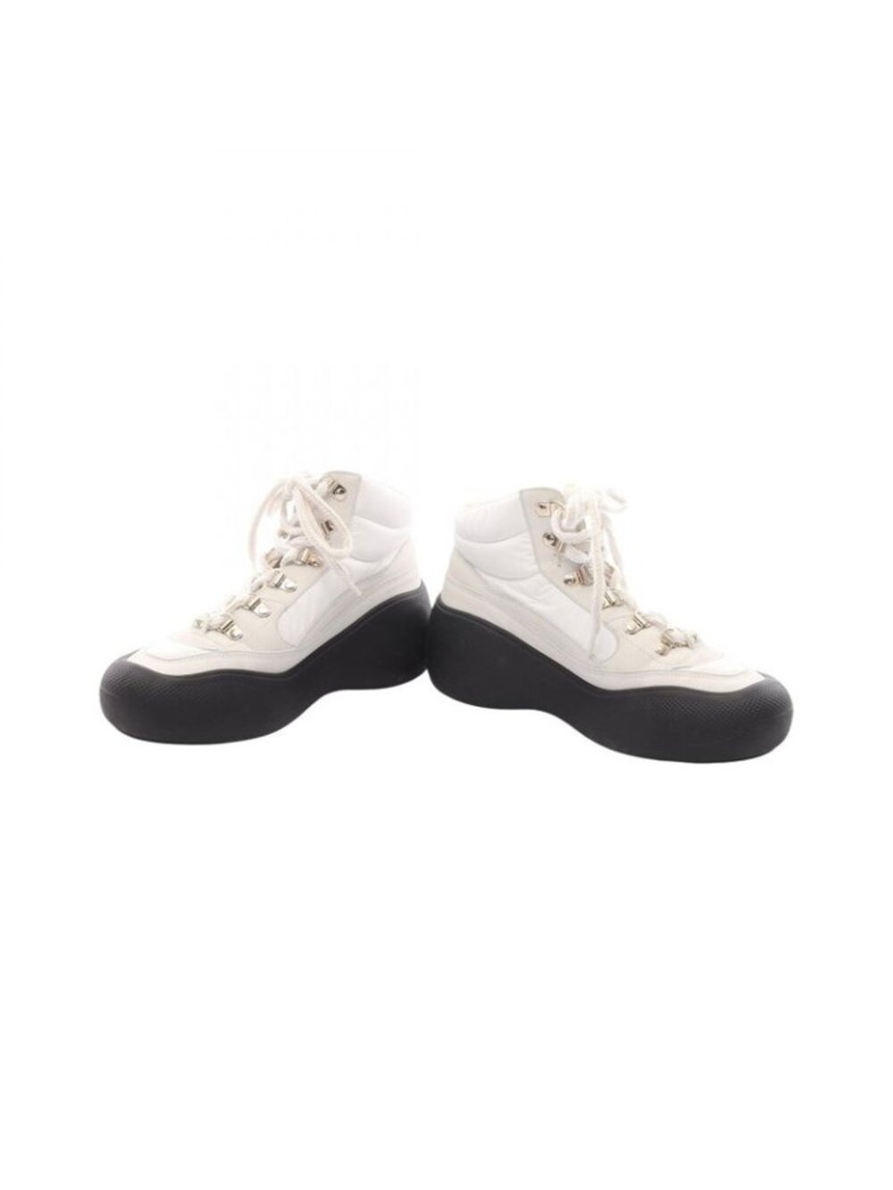 Chanel Sneakers CC Logo Leather Nylon - Picture 3 of 11